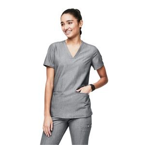 FIGS Graphite Casma Three-Pocket Scrub Top